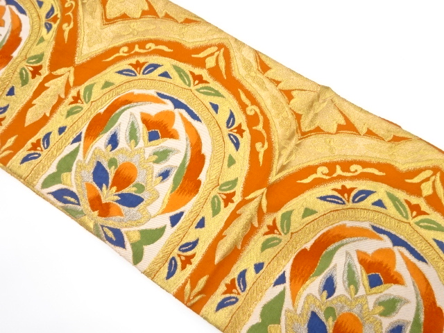 アンティーク　更紗模様織り出し名古屋帯（着用可）